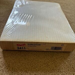 Pacon 500 Sheets Quadrille 1/4 Both Sides 500 Sheet Paper Ream